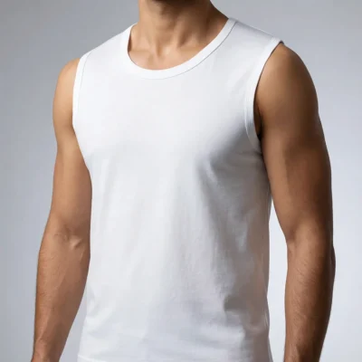 زیرپوش آستین حلقه ای مردانه نخی پنبه ای سفید نیکتاش