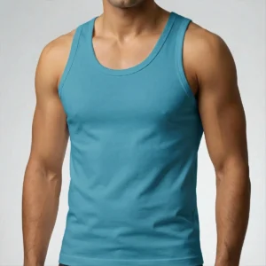 زیرپوش مردانه رکابی یقه گرد پنبه رنگی