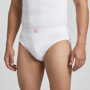 شورت مردانه اسلیپ نخ پنبه سفید (پک سه عددی)