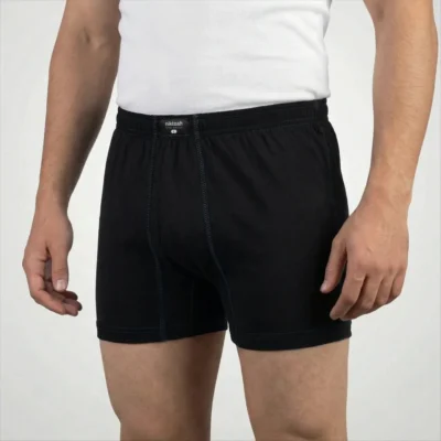 شورت مردانه پادار نخی مشکی نیکتاش